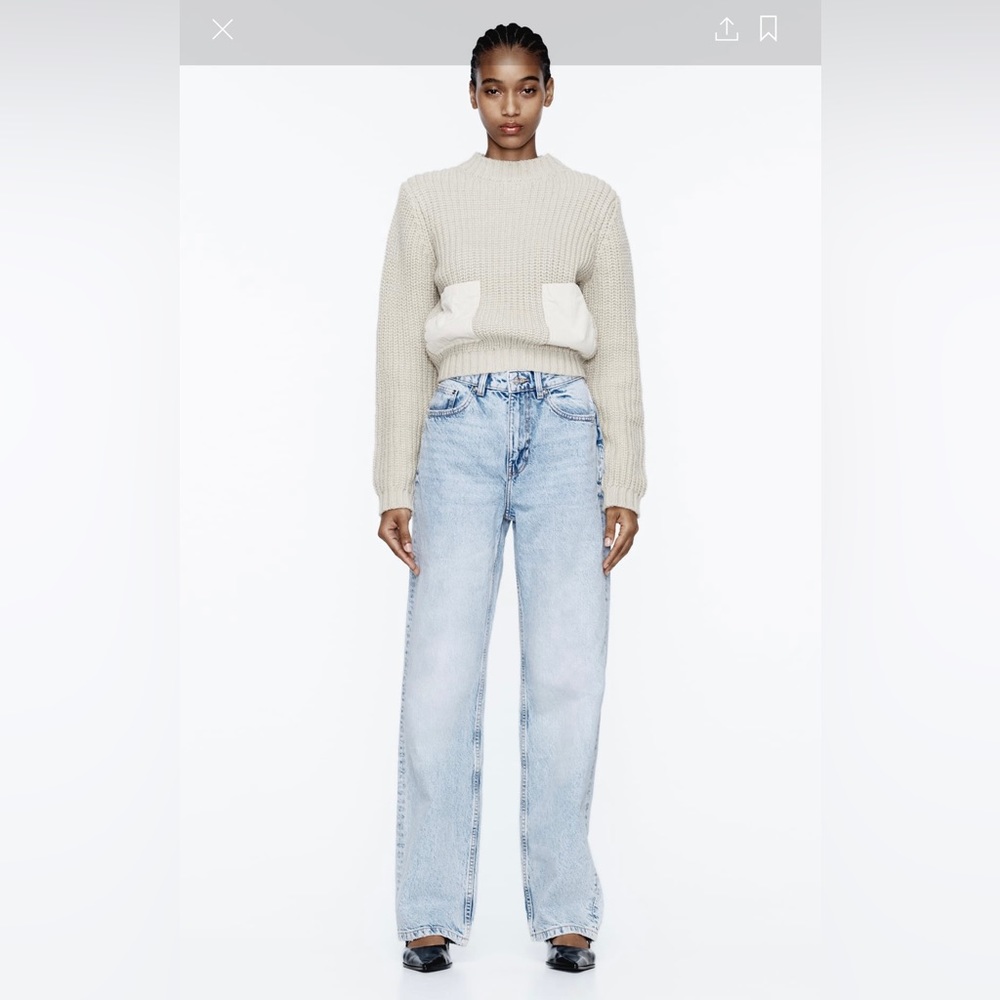 NWT ZARA JEANS REGULAR FIT HIGH RISE LONG LENGTH